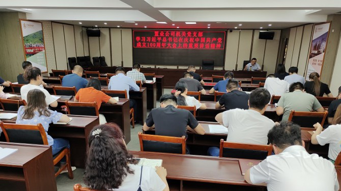 機(jī)關(guān)黨支部學(xué)習(xí)貫徹習(xí)近平總書記在慶祝中國共產(chǎn)黨成立100周年大會上的重要講話精神